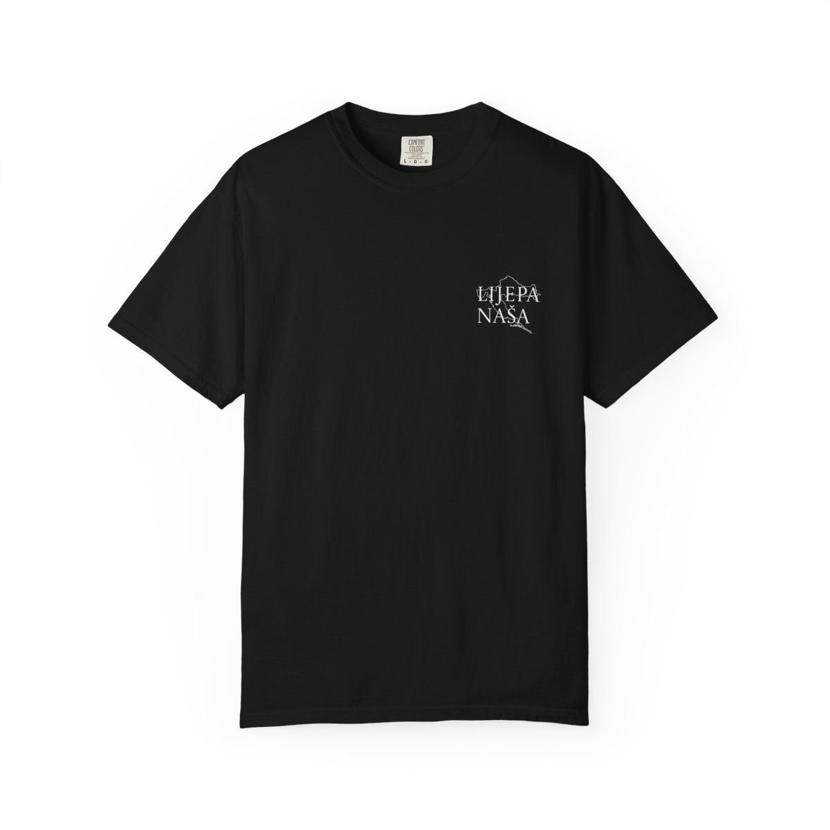 Lijepa naša Zagreb tee, black, obverse